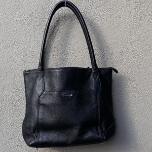 LODIS PEBBLY BLACK LEATHER CARRY ALL